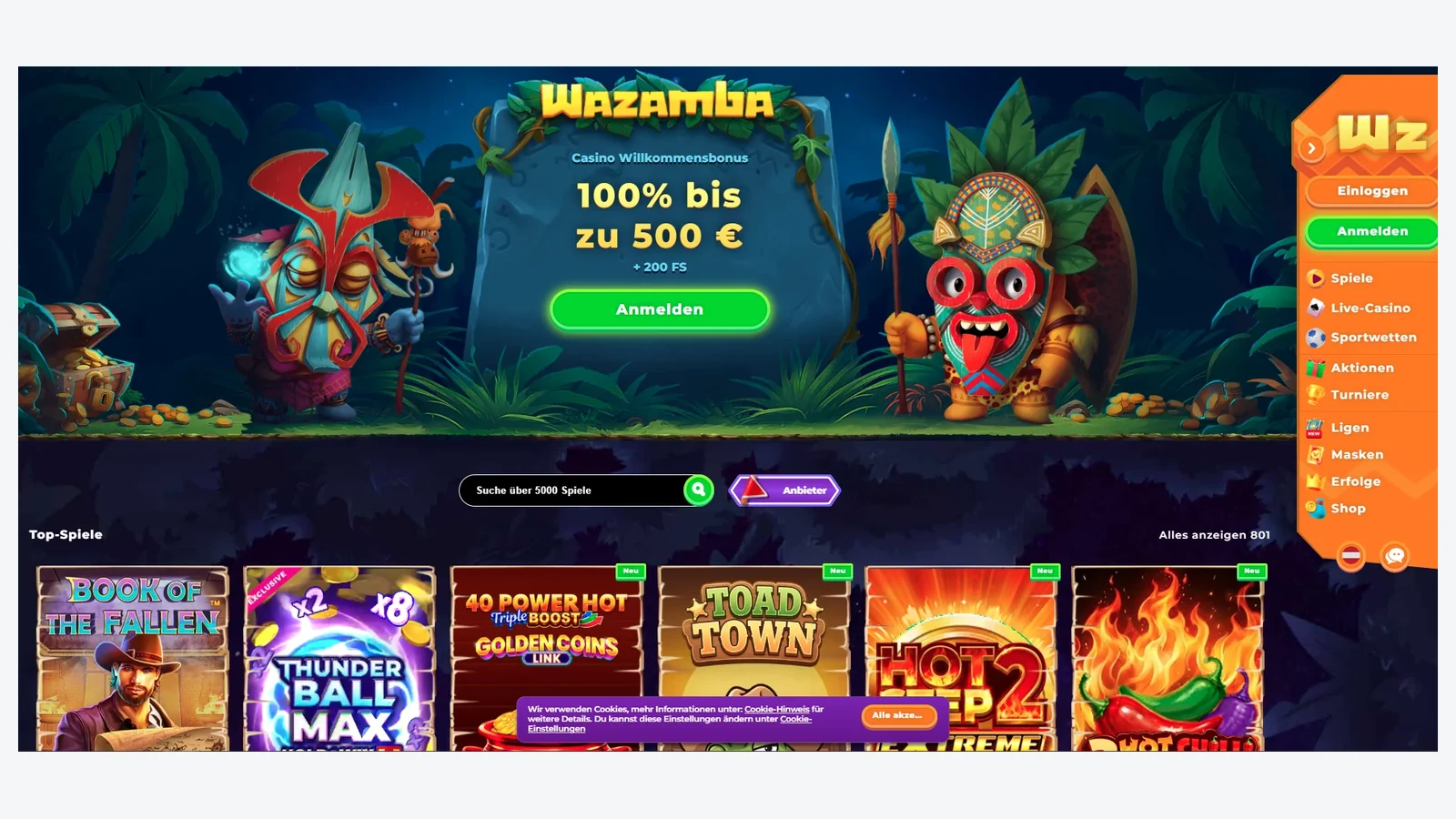 Wazamba — Beste Online-Casinos mit EU-Lizenz